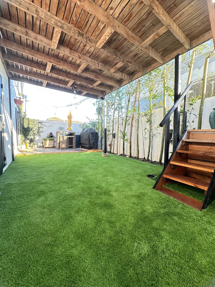 Un jardín listo para la reunión 